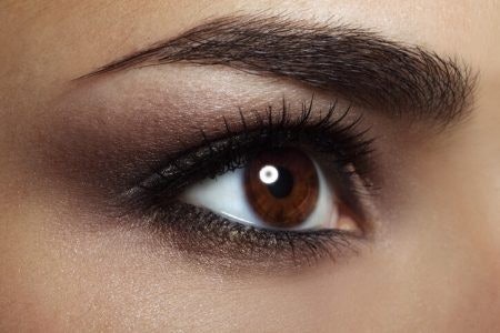 Favour Forest Green, Deep Navy, and Brick Red for Dark Brown Eyes