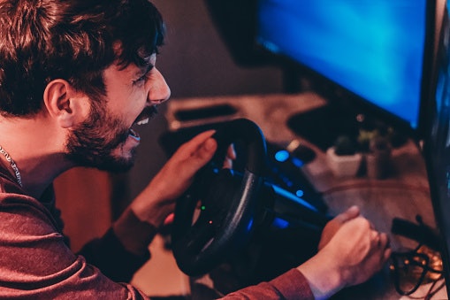 Racing Simulator Seats for Steering Wheels and Pedal Units