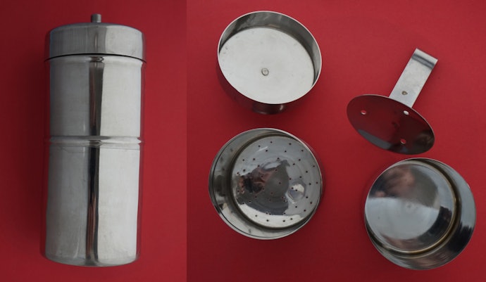 Indian Filter Coffee: Traditional Indian Coffee Made by Passing Hot Water Through Ground Coffee