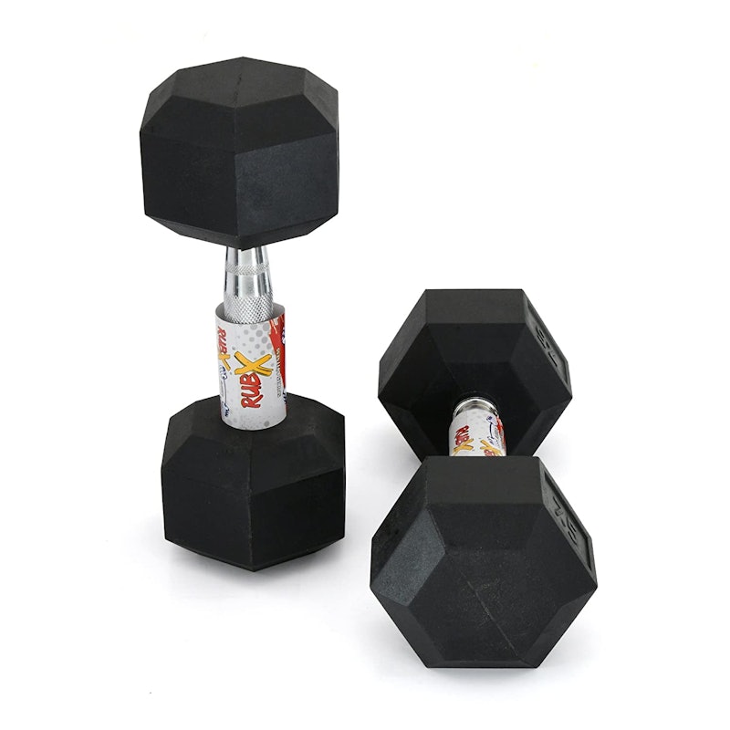 Rubber Coated Professional Exercise Hex Dumbbells 1