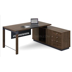 Loft Office Table With Side Cabinet