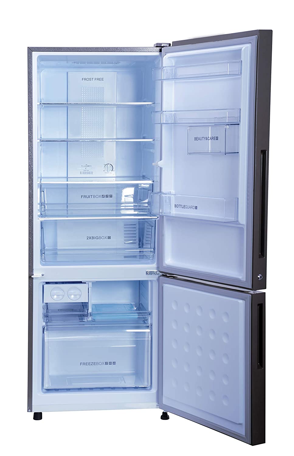 345 L Frost Free Double Door Bottom Mount 3 Star Refrigerator  2