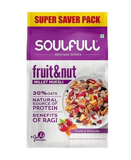 Millet Muesli Fruit & Nut with Almonds & Real Fruits, 700 g 1