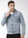Levis Blue Solid Washed Denim Trucker Jacket 1