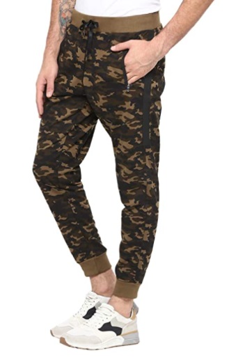 Men's Slim-Fit Camouflage Joggers Track Pants 1