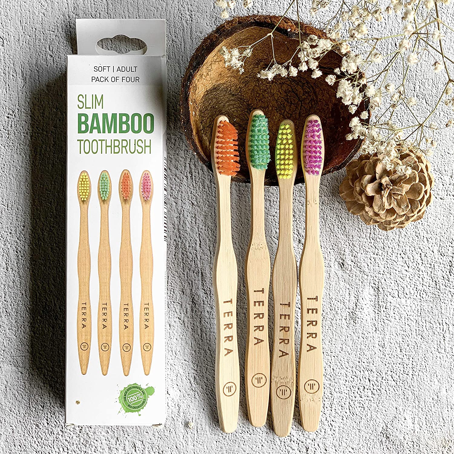 Happy Mouth Happy Earth Slim Bamboo Toothbrushes 1