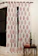 TJORI Ivory Red Handblock Cotton Curtains 1