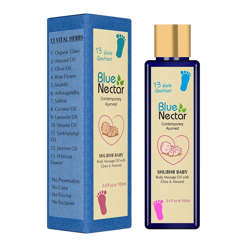 Ayurvedic Baby Massage Oil with Organic Ghee, Almond Oil & Vitamin E 1