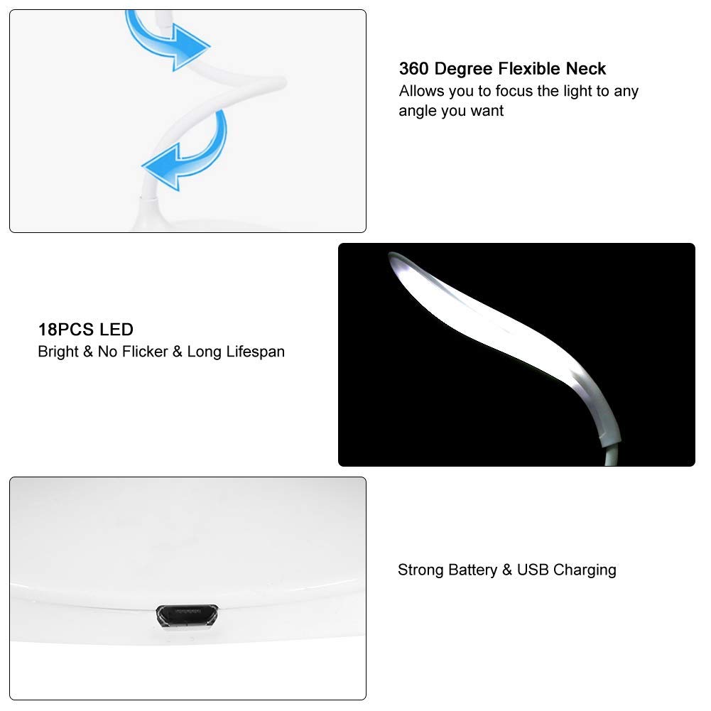 Rechargeable LED Touch On/Off Switch Desk Lamp 4