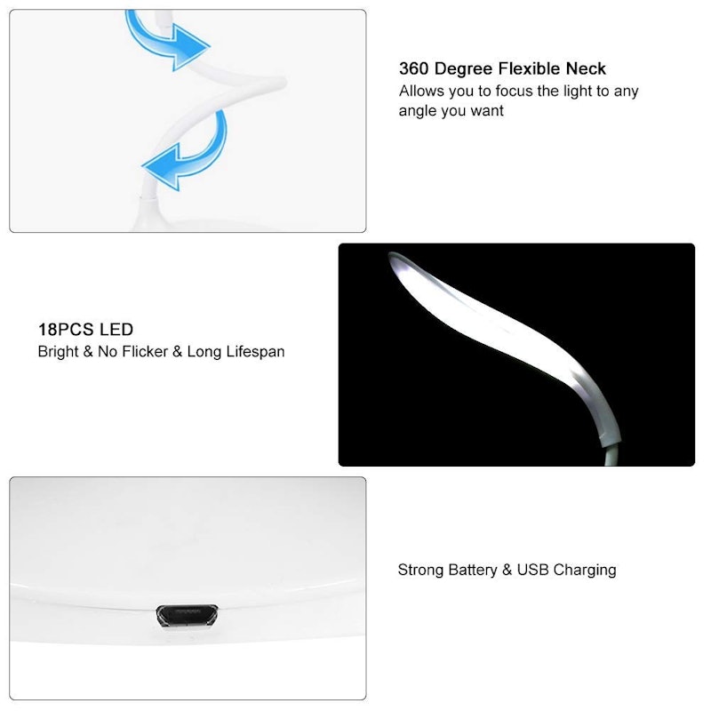 Rechargeable LED Touch On/Off Switch Desk Lamp 4