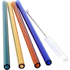 Multicoloured Glass Straws
