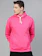 Reebok Men Pink Solid Fleece Hoodie 1