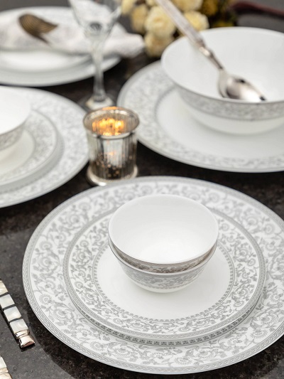 White & Grey Printed Persian Silver 1