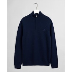 Men Blue Self Design Woollen Pullover Sweater