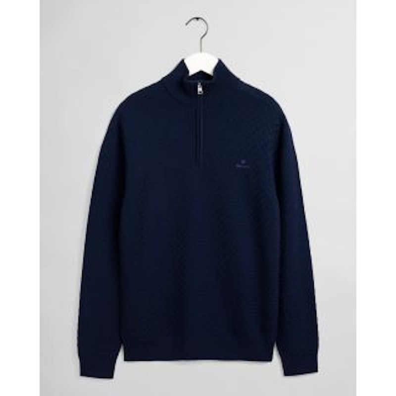 Men Blue Self Design Woollen Pullover Sweater 1