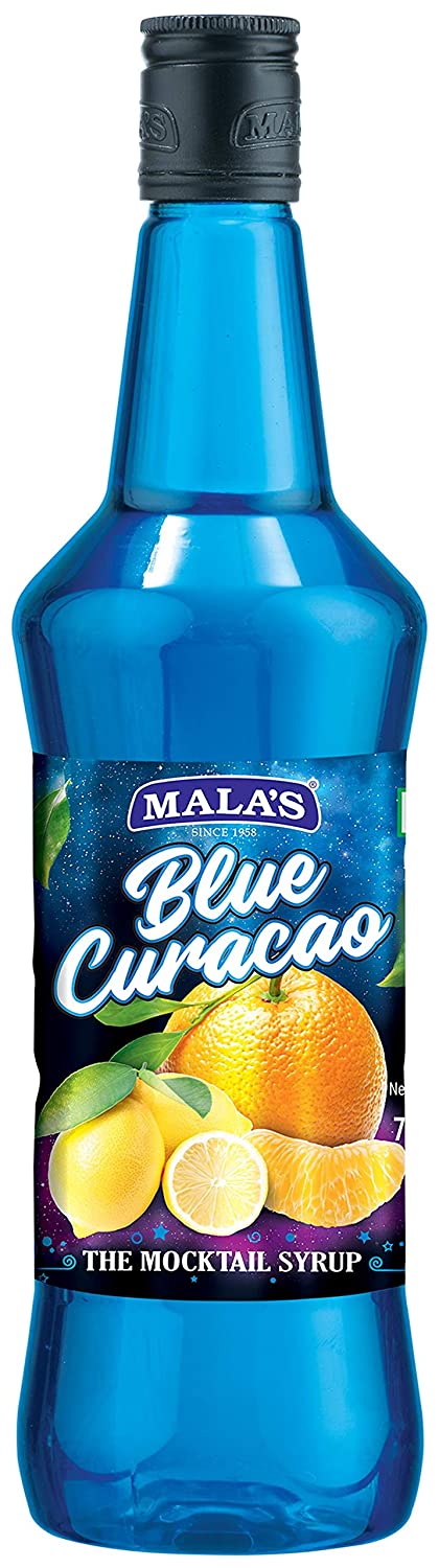Mala's Fruit Mocktail Syrup, Blue Curacao Mocktail 1