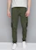 Mast & Harbour Men Olive Green Solid Pure Cotton Cargo Style Joggers 1
