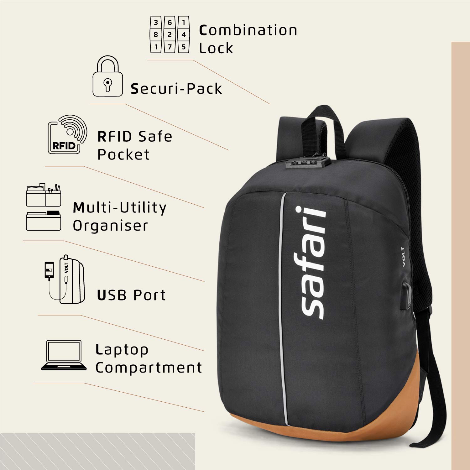  Black Formal/Office/Laptop Backpack 2