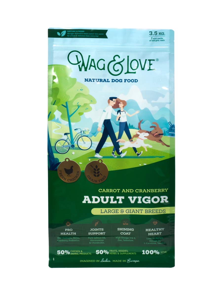 Adult Vigor, Grain Free Natural Dog Food with Fresh Chicken Carrot & Cranberry 1