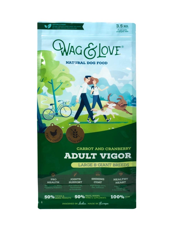 Adult Vigor, Grain Free Natural Dog Food with Fresh Chicken Carrot & Cranberry 1