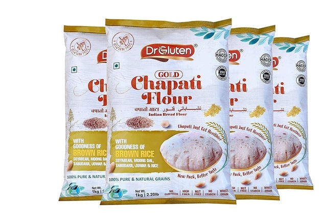 Multigrain Gold Chapati Flour, 1 kg Pack of 4 1