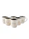 CDI White & Brown 6-Pieces Printed Ceramic Mugs Set 1