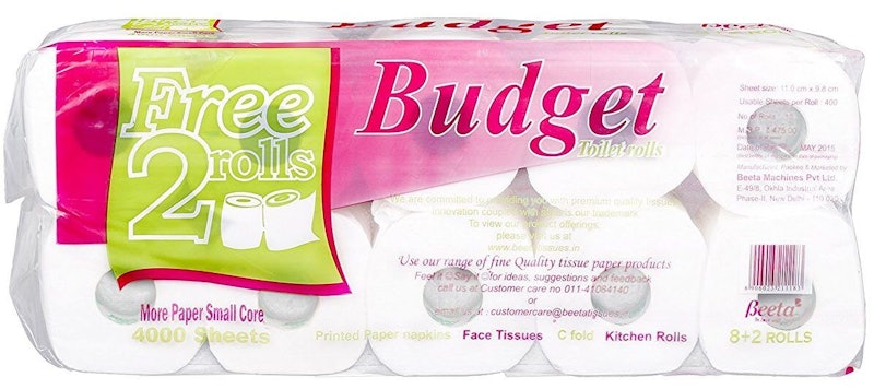 9. BEETA TISSUES Budget Toilet Paper Roll 1