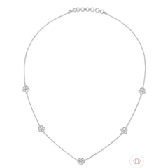 14KT White Gold Diamond Necklace