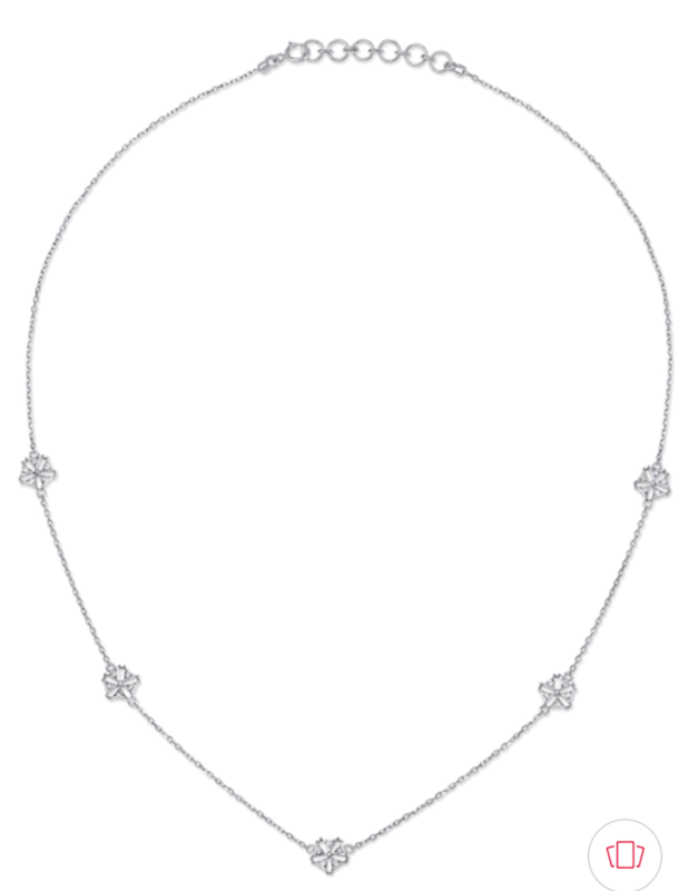 14KT White Gold Diamond Necklace 1