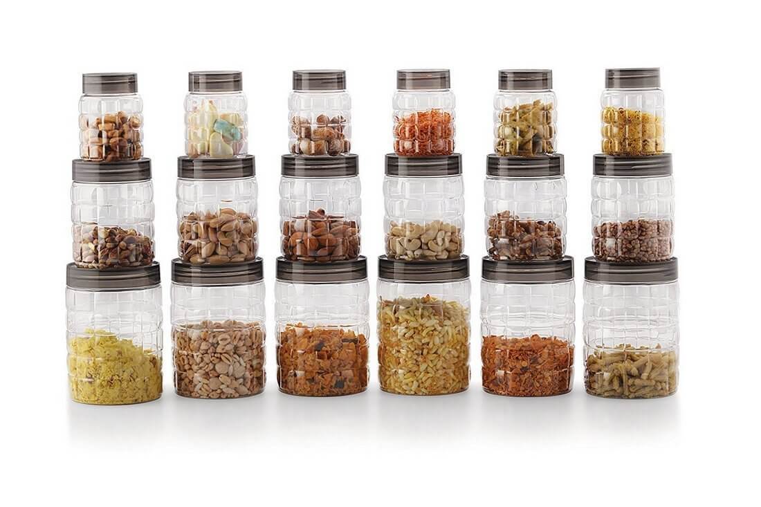 Checkers Plastic PET Canister Set 1