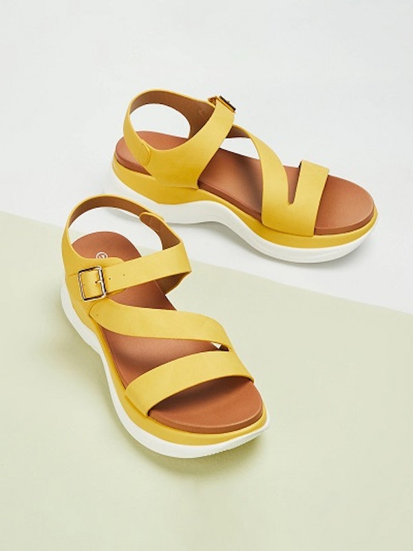 Yellow Comfort Sandals 1