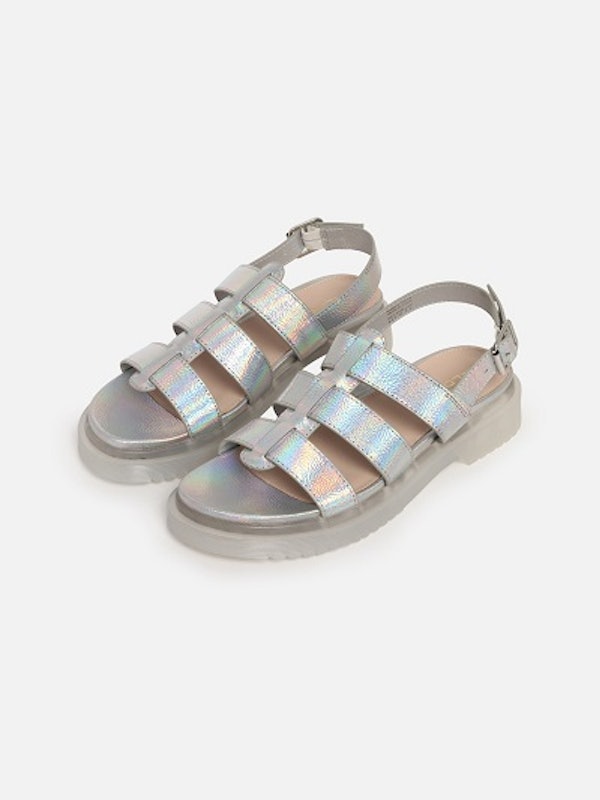 Silver-Toned Comfort Sandals 1