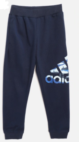 Boys’ Navy Blue Brand Logo Print French Terry Training Joggers 1