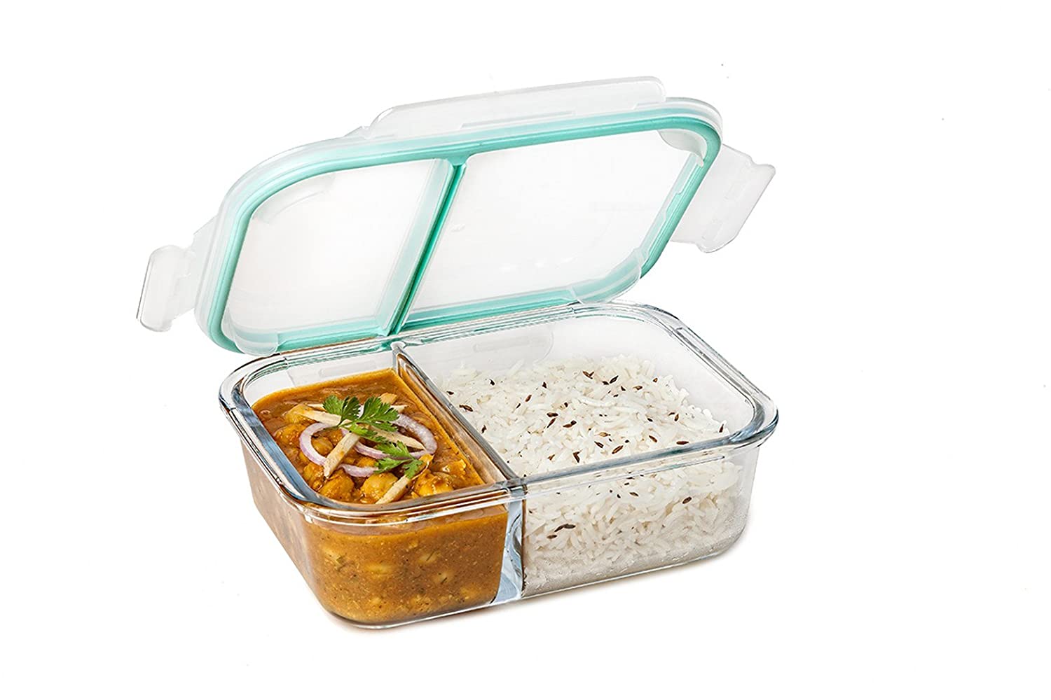 Slim High Borosilicate Bakeware Safe Glass Small Lunch Box 2