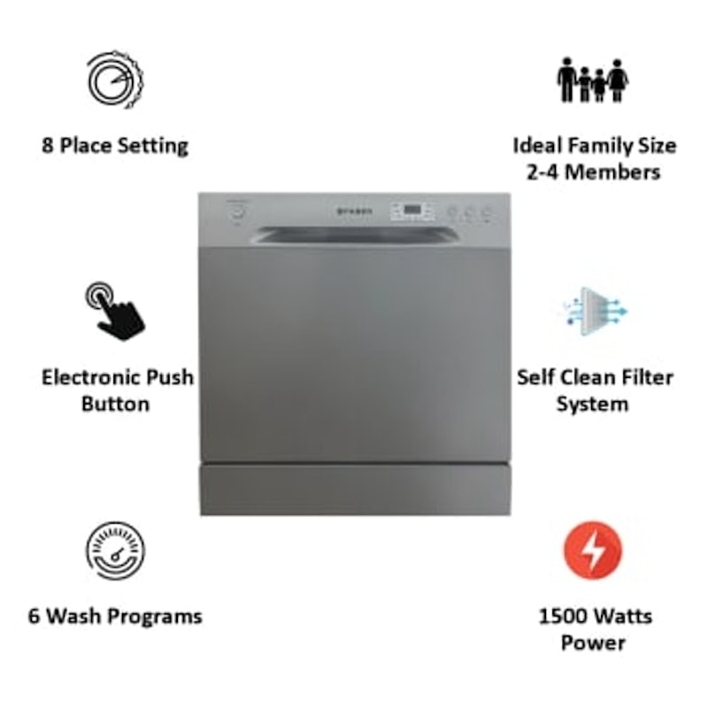 Ace Inox 8 Place Setting Dishwasher 6