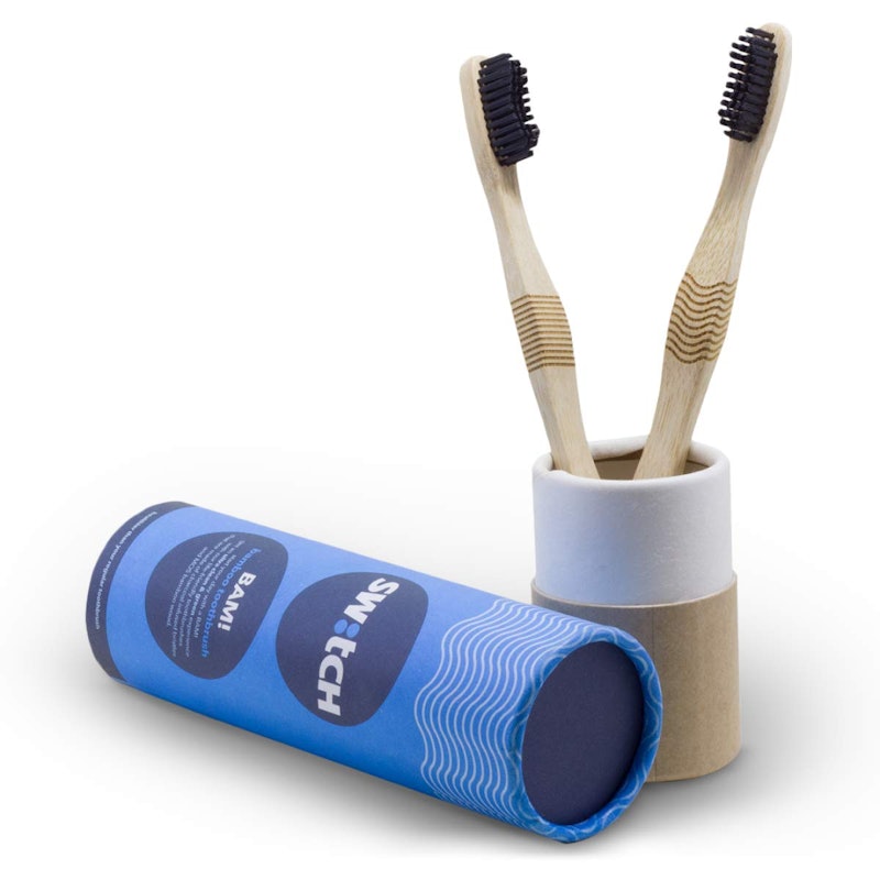Bamboo Toothbrush with Activated Charcoal 1