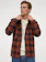 H&M Orange & Blue Checked Twill Shacket 1