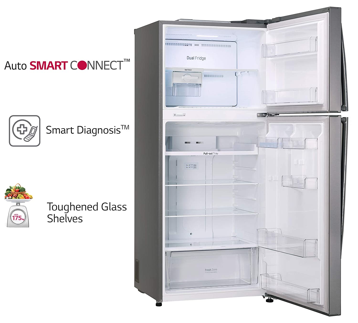 437 L 2 Star Smart Inverter Frost-Free Double Door Refrigerator  2