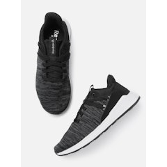 Women Black & Charcoal Grey Woven Design