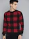 Levis Men Red & Black Checked Pullover Sweater 1