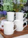 GOODHOMES Set of 4 White Solid Bone China Tea & Coffee Mugs 1