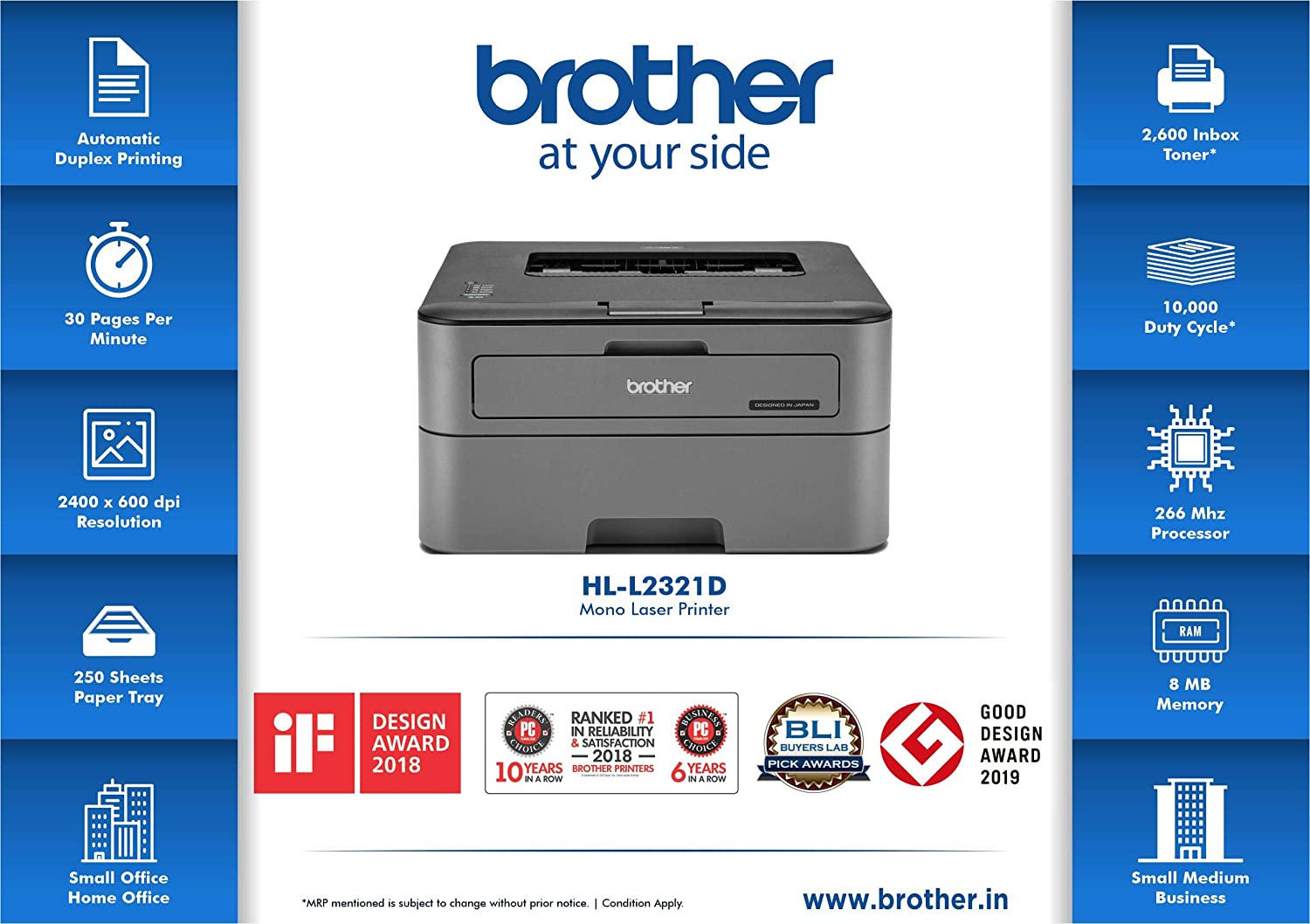 HL-L2321D Single-Function 2