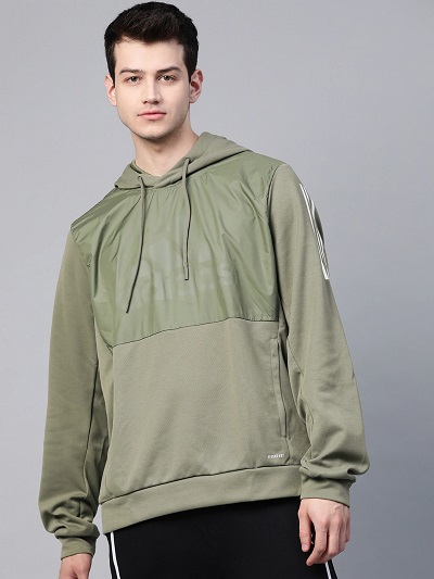Men Olive Green Aeroready Hoodie 1