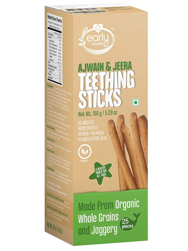 Whole Wheat Ajwain Jaggery Teething Sticks 1