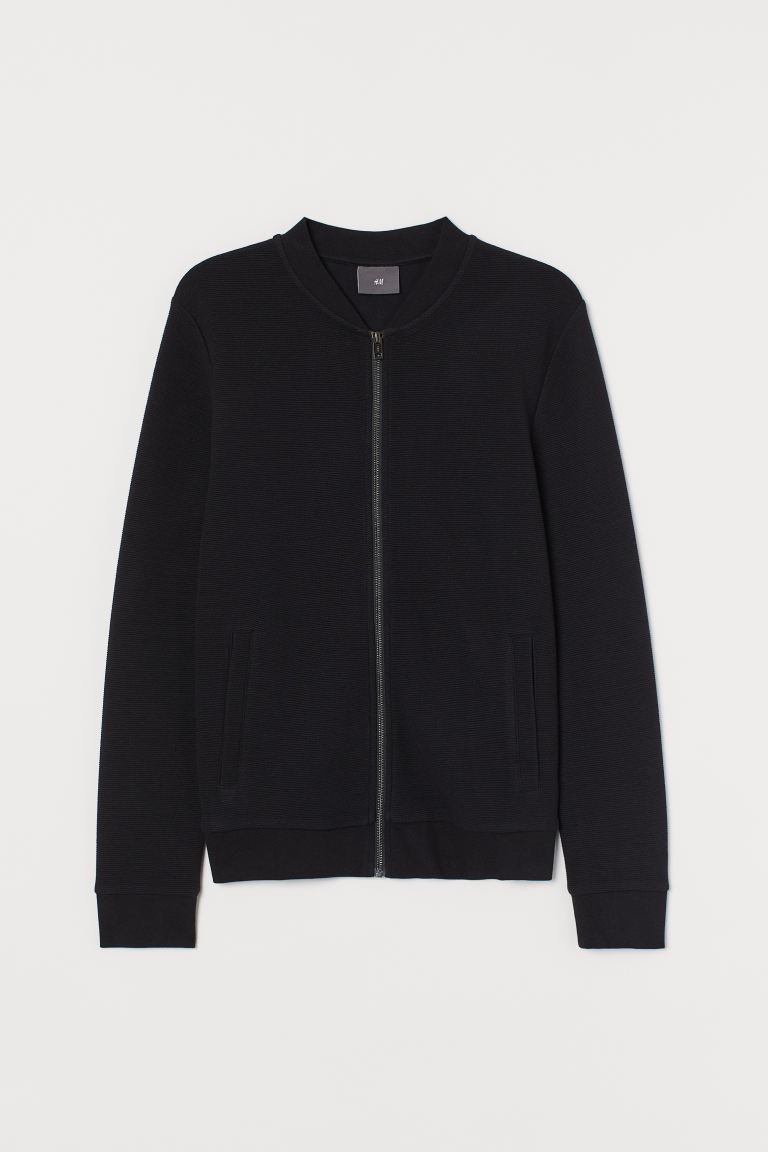 Men Black Solid Zipped Cardigan 1