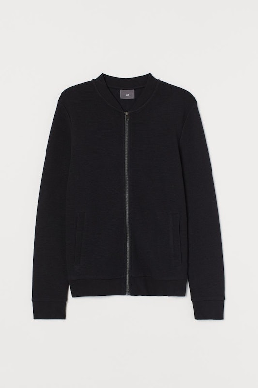 Men Black Solid Zipped Cardigan 1