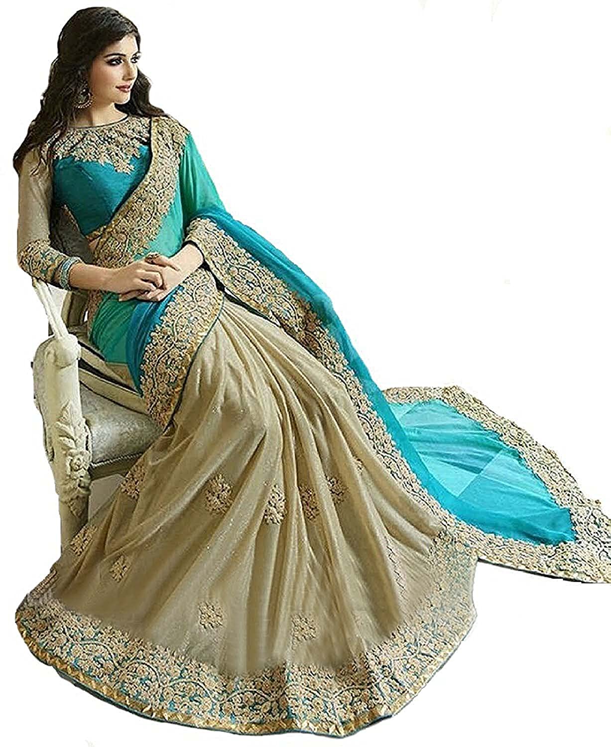 Bhagalpuri Embroidered Free Size Georgette Saree 1