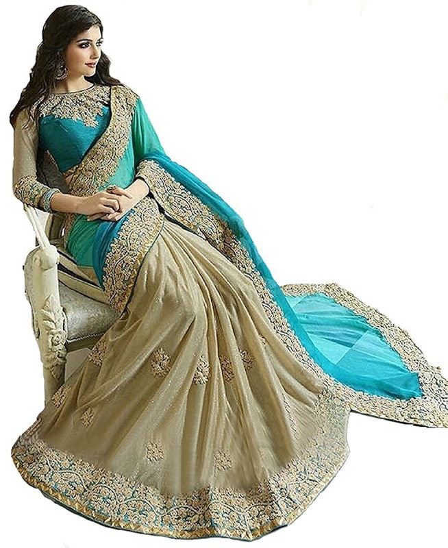Bhagalpuri Embroidered Free Size Georgette Saree 1