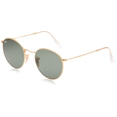 Flat Lens Metal Round Sunglasses