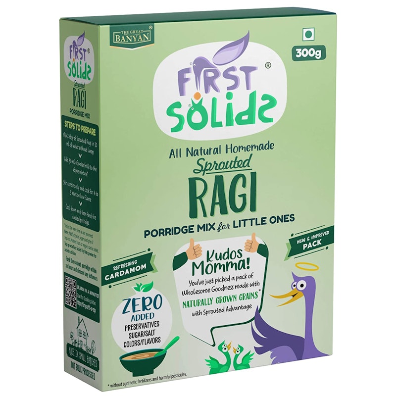 First Solids Sprouted Ragi Porridge 1